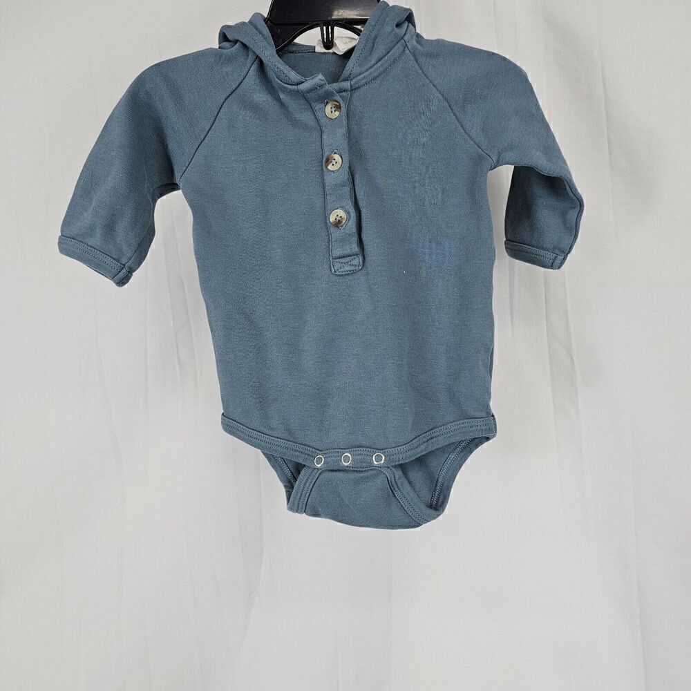 Kate Quinn Blue Baby Boys Size 3-6 Months Bubble Hooded With Ears